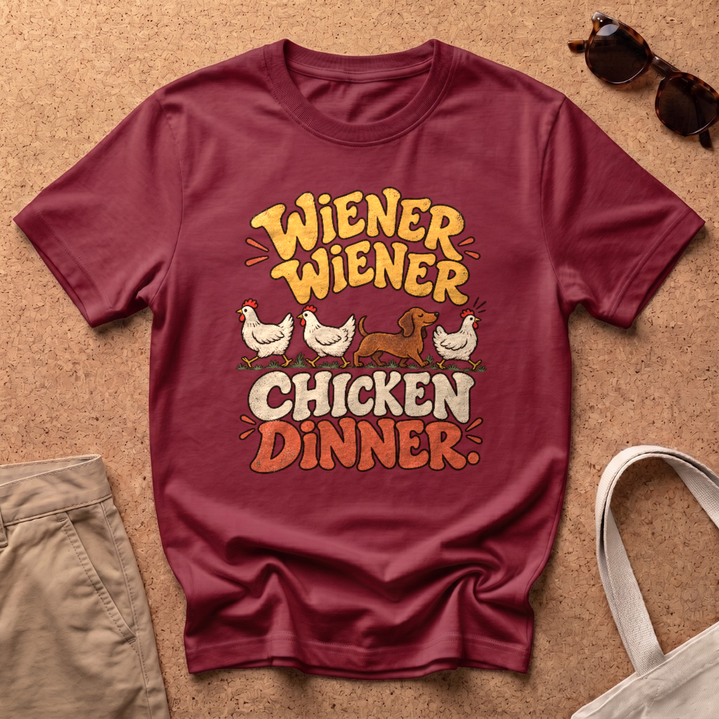 Chicken Dinner T-Shirt - Antique Cherry Red