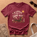 Long Way Dachshund T-Shirt - Antique Cherry Red