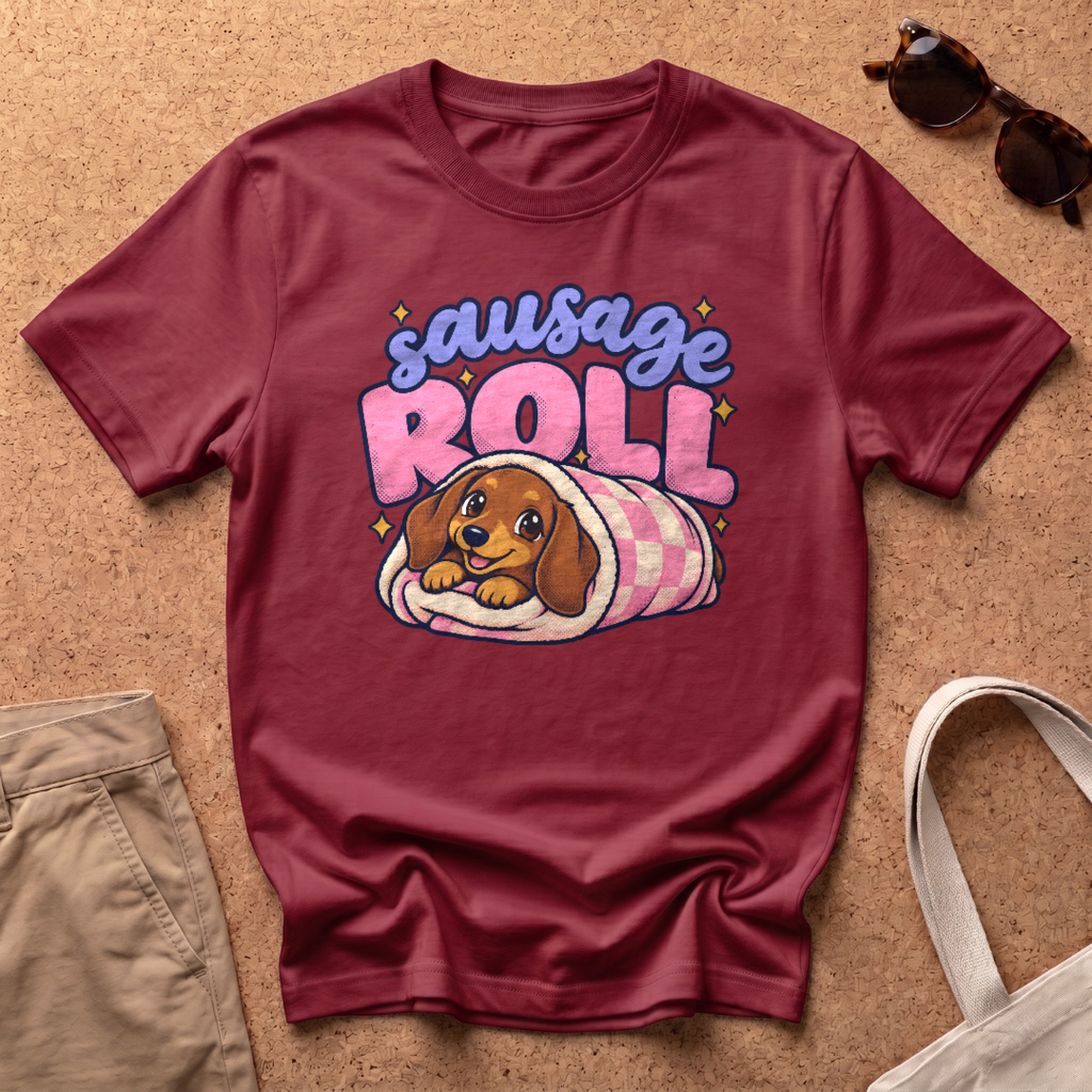Sausage Roll T-Shirt - Antique Cherry Red