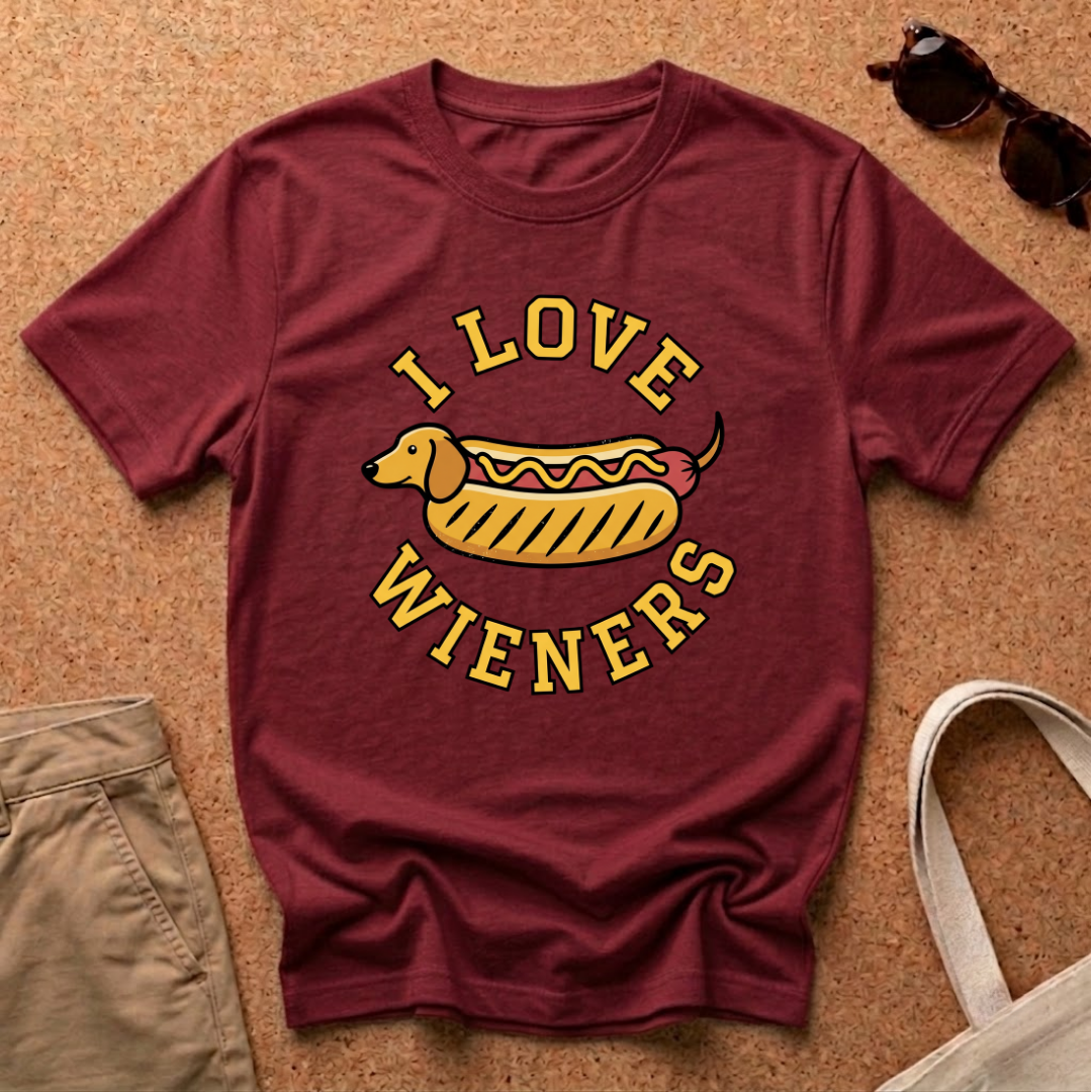 Love Wieners Hotdog T-Shirt