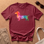 Watercolour Dog T-Shirt - Antique Cherry Red