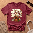 Proud Grandma T-Shirt - Antique Cherry Red
