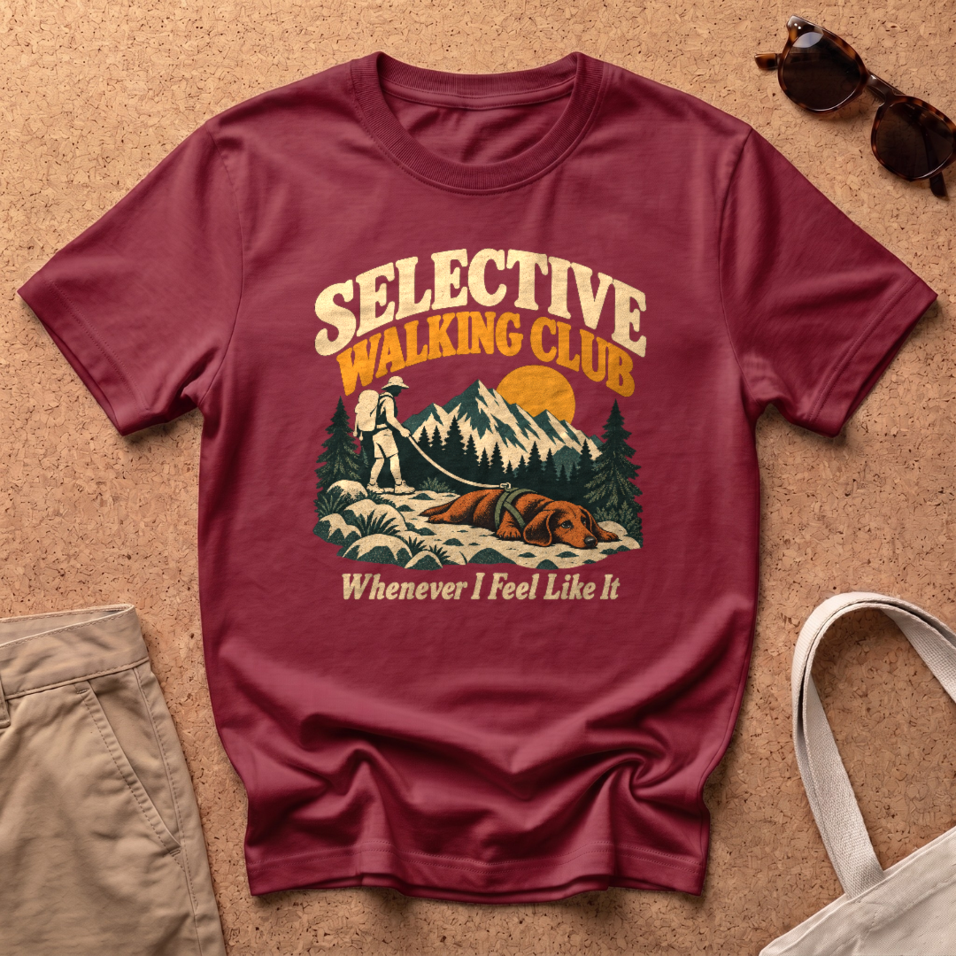 Walking Club T-Shirt - Antique Cherry Red