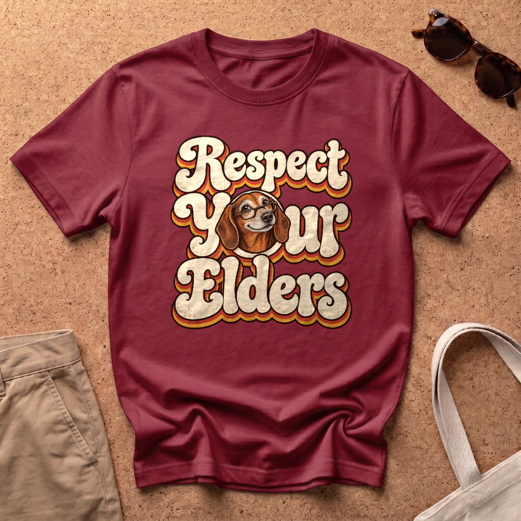 Respect Elders T-Shirt - Antique Cherry Red
