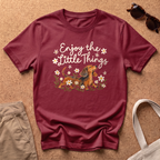 Enjoy Little Things T-Shirt - Antique Cherry Red