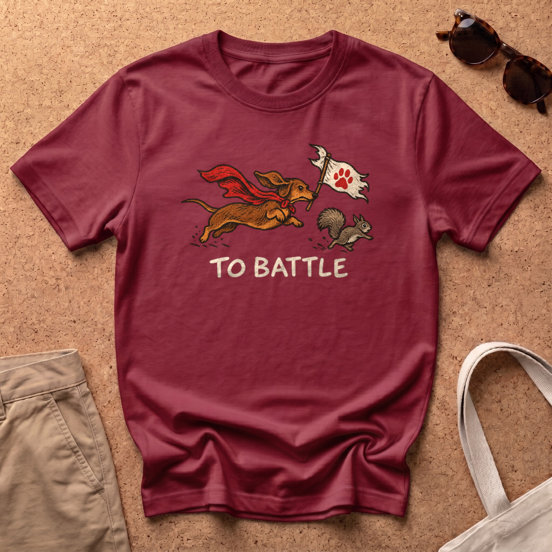 To Battle T-Shirt - Antique Cherry Red
