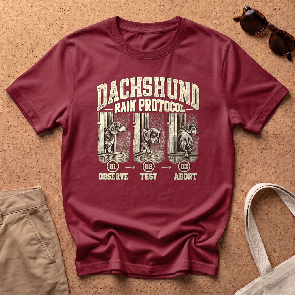Rain Protocol T-Shirt - Antique Cherry Red