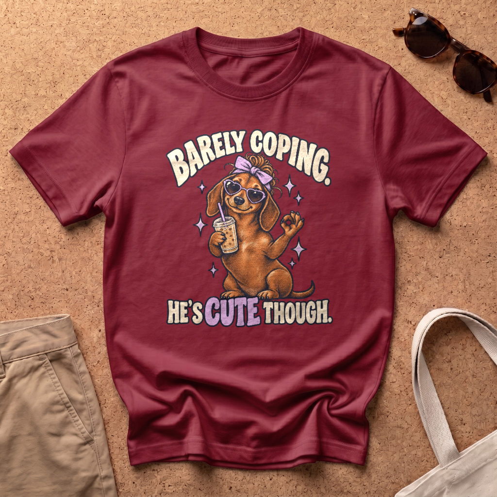 Barely Coping T-Shirt - Antique Cherry Red