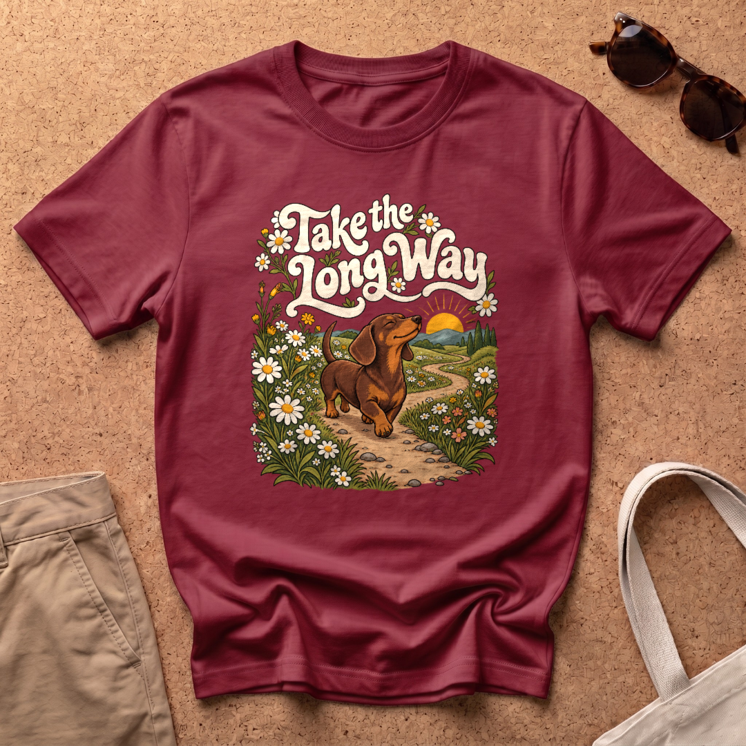 The Long Way T-Shirt - Antique Cherry Red