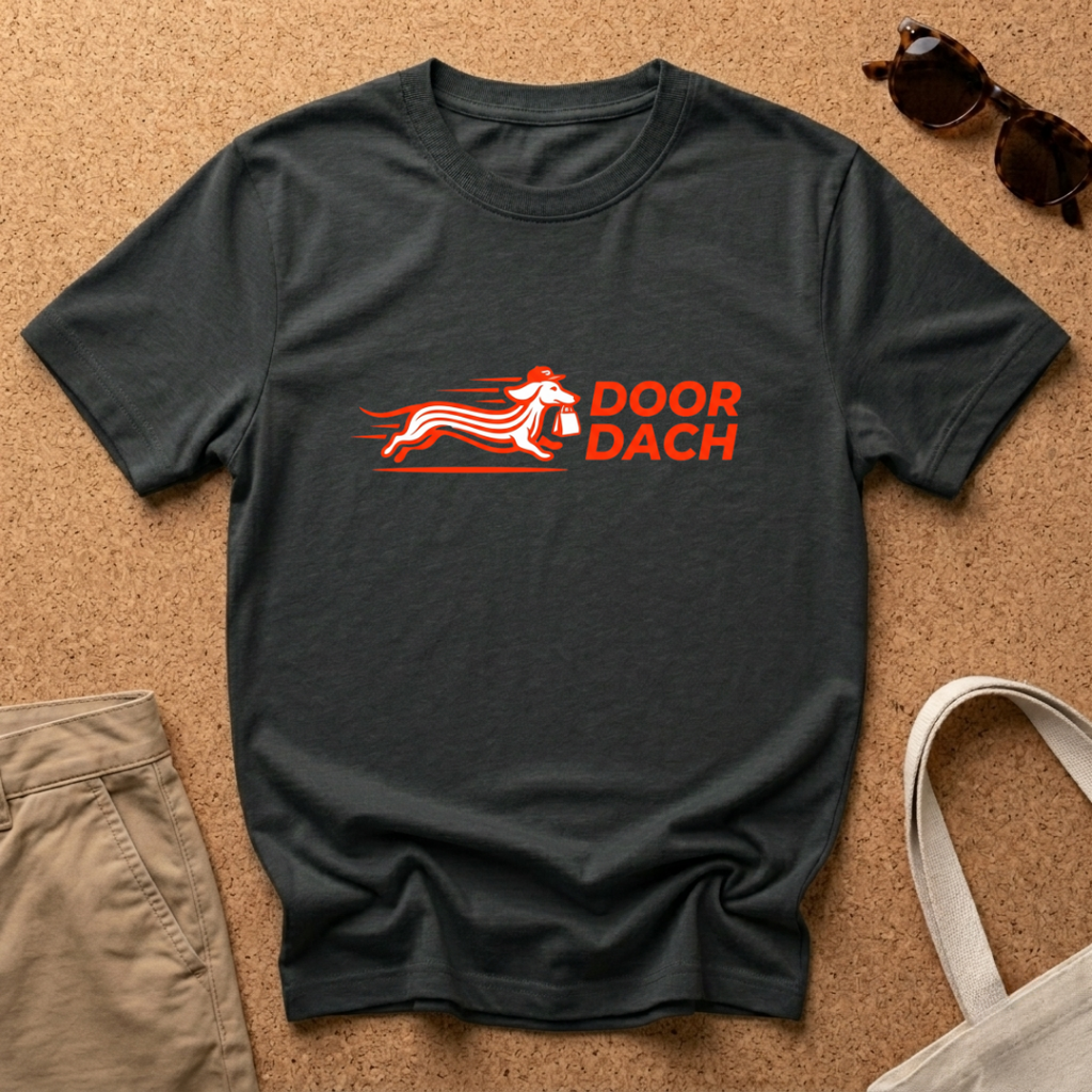 Door Dach Orange Minimal T-Shirt