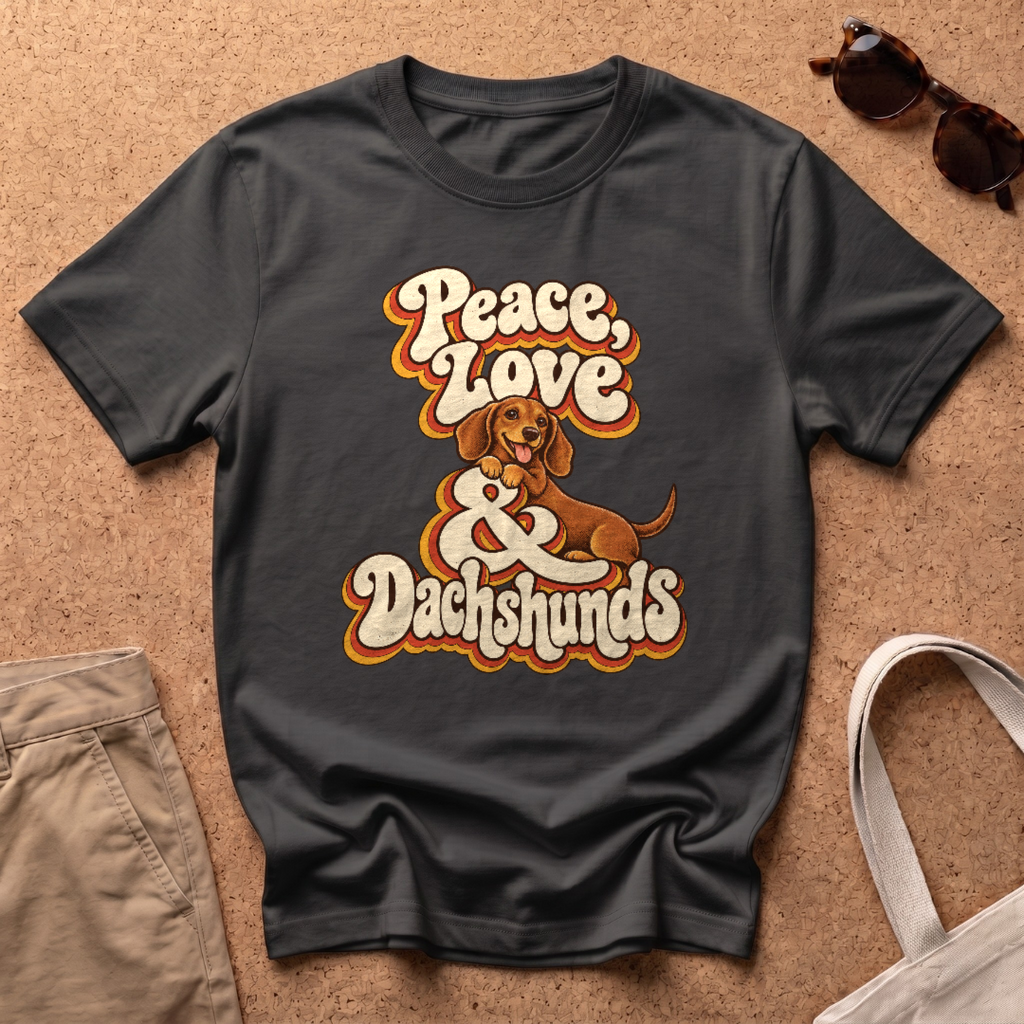 Peace and Love T-Shirt - Black
