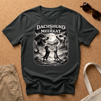 Dachshund vs Meerkat BW T-Shirt