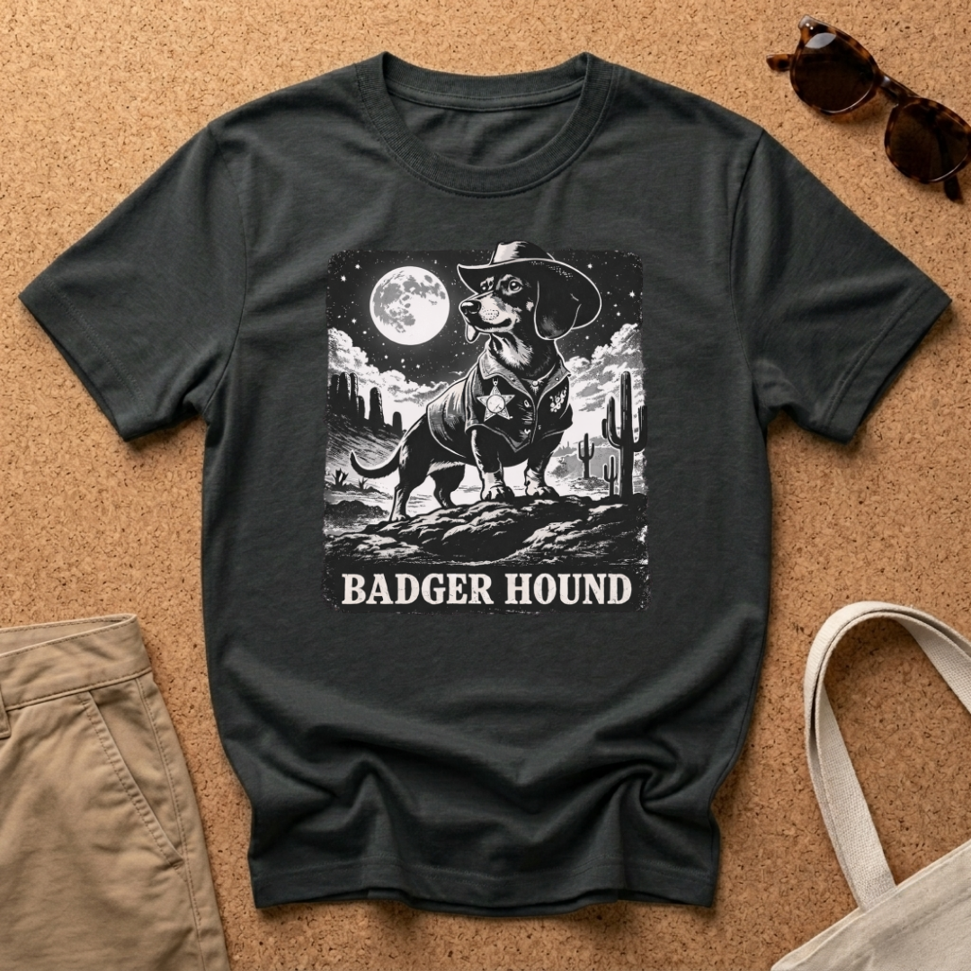 Badger Hound Black/White T-Shirt