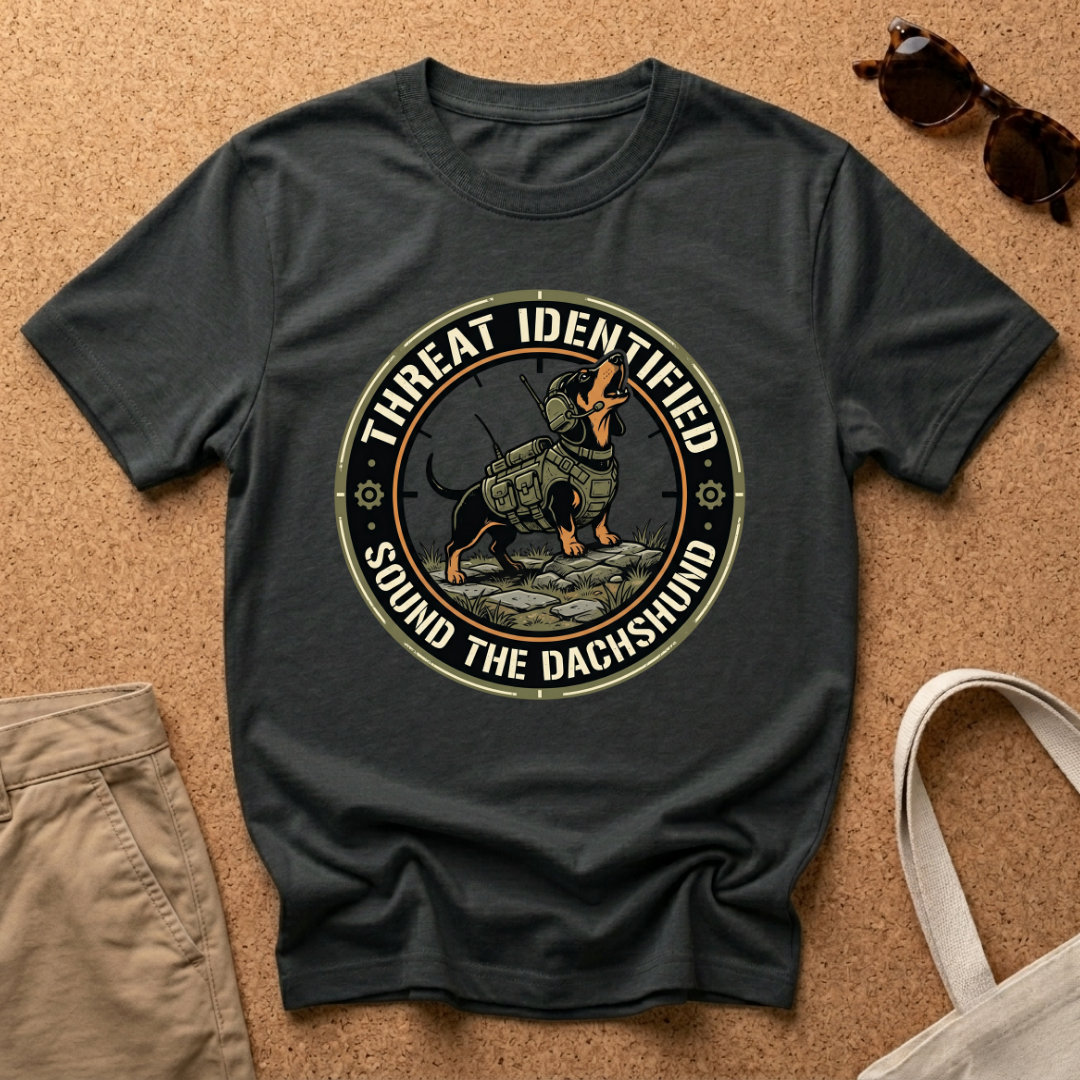Threat Identified Howling Dachshund T-Shirt