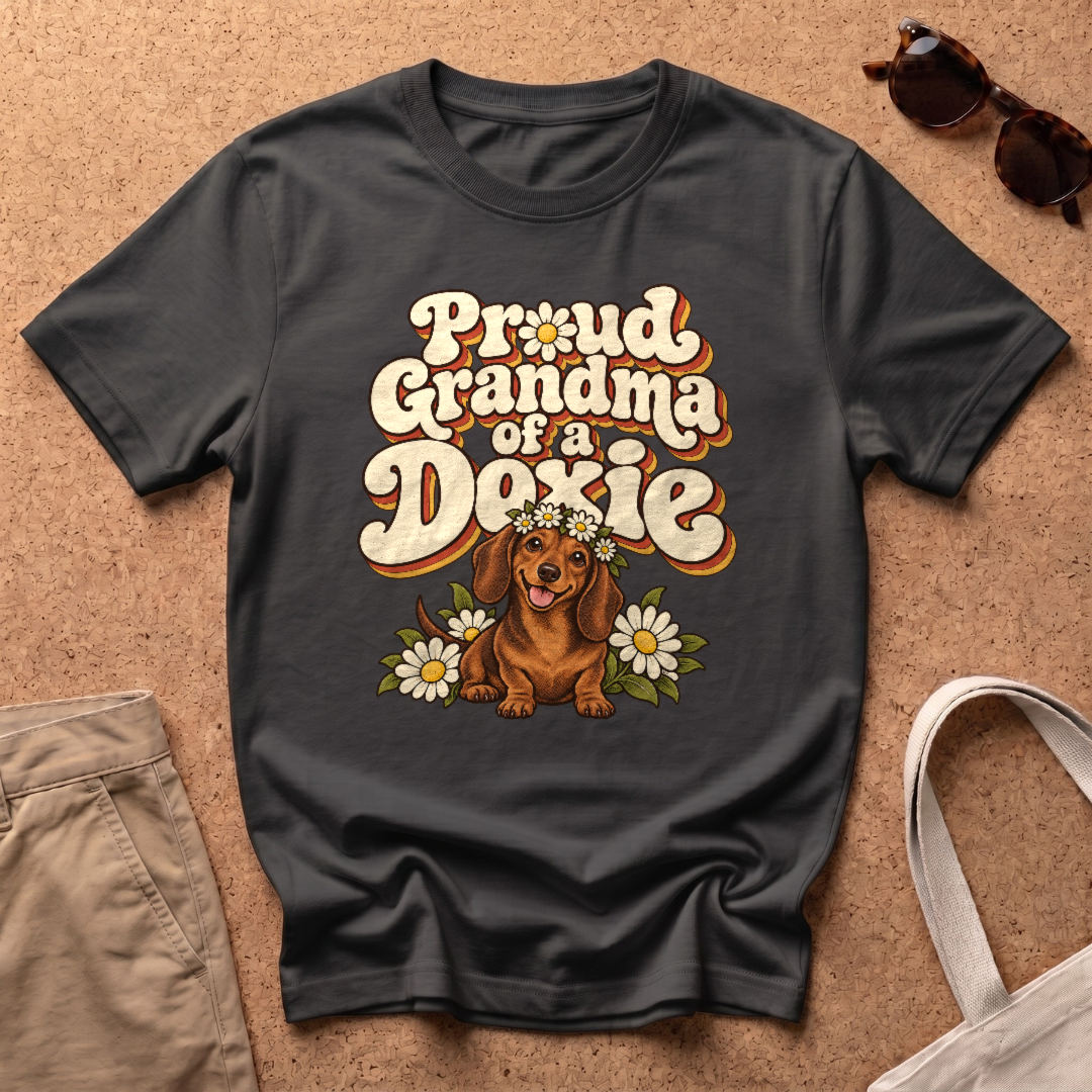 Proud Grandma T-Shirt - Black
