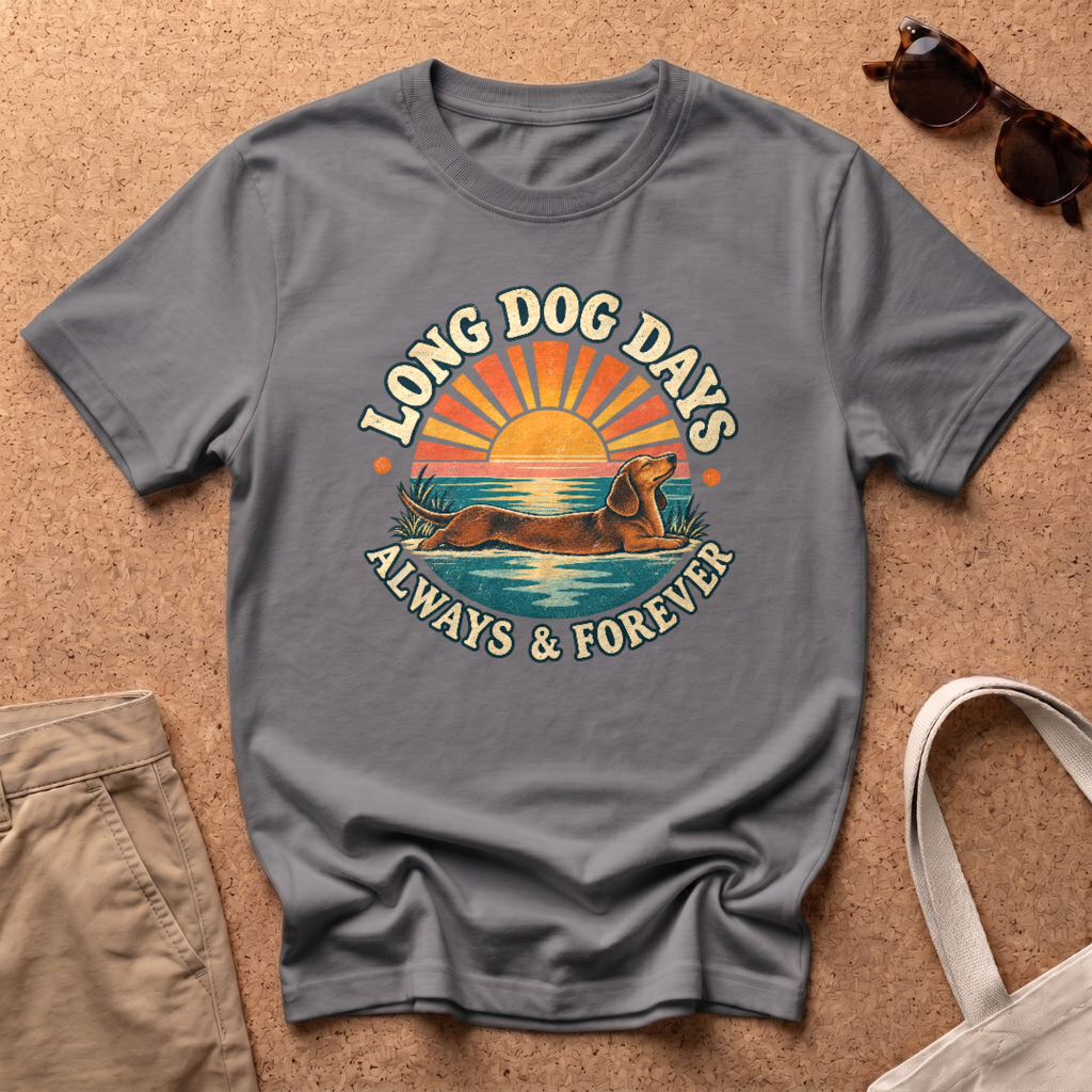 Long Dog Days T-Shirt - Charcoal