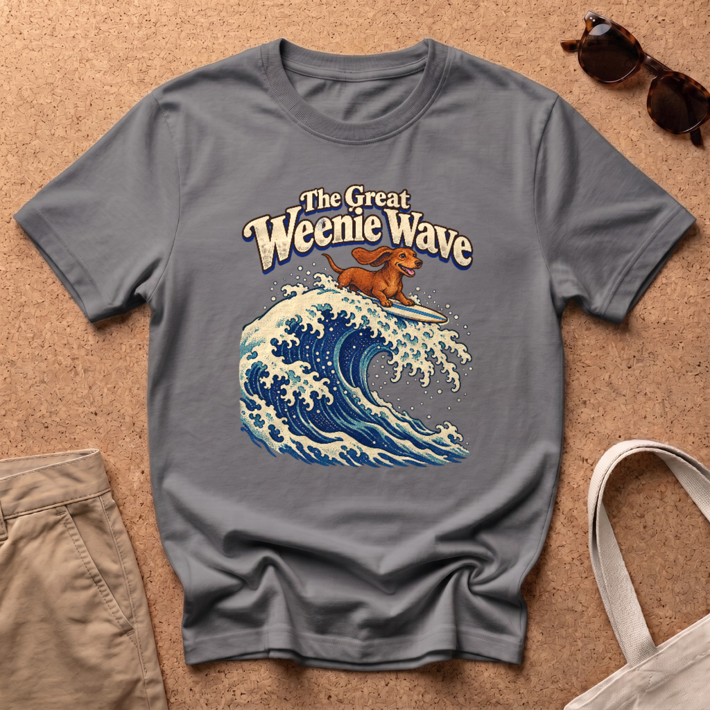 The Great Wave T-Shirt - Charcoal