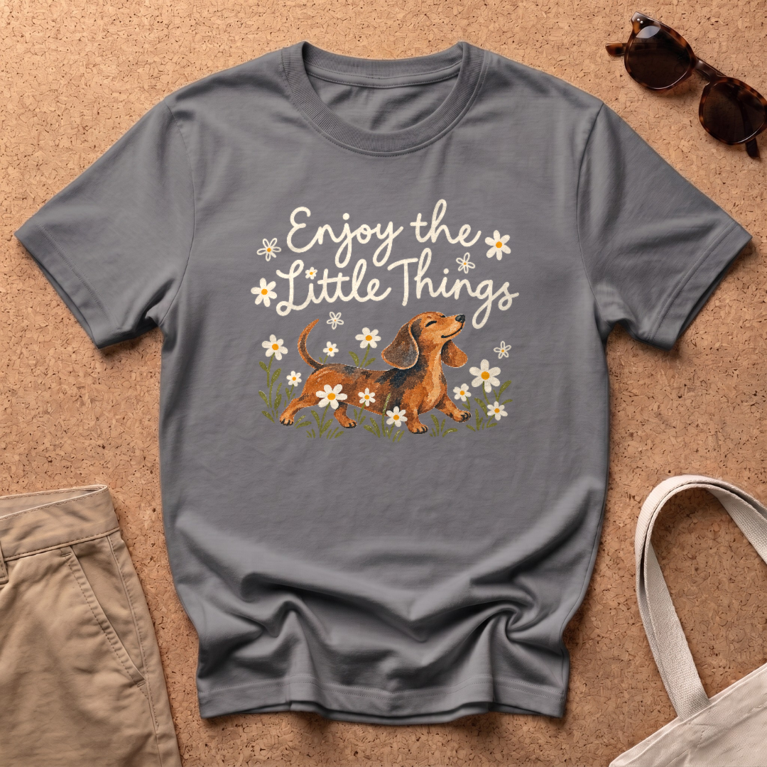 Enjoy Little Things T-Shirt - Charcoal