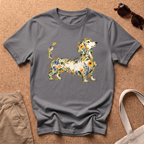 Wildflower Dachshund T-Shirt - Charcoal