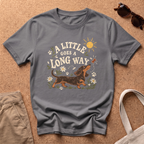 Long Way Dachshund T-Shirt - Charcoal