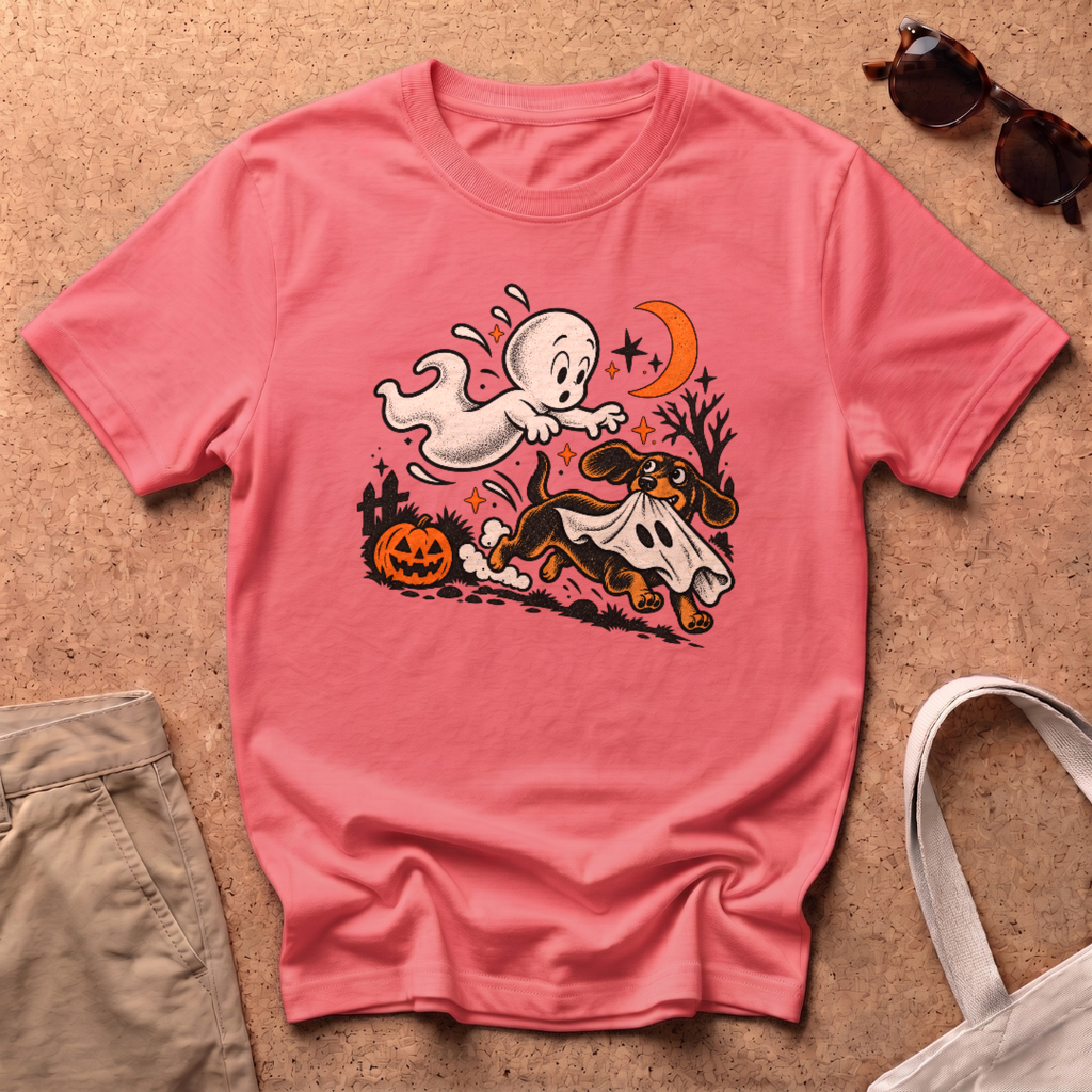 Ghost Chase T-Shirt - Coral Silk