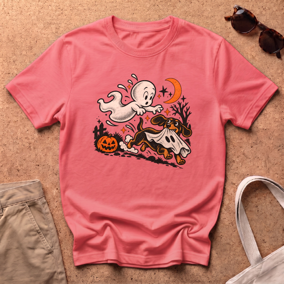 Ghost Chase T-Shirt - Coral Silk
