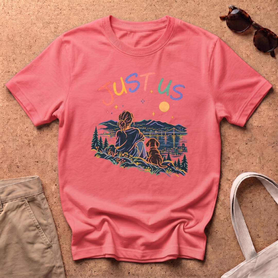 Just Us Two T-Shirt - Coral Silk