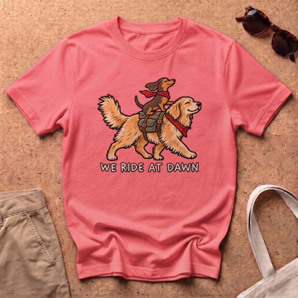 We Ride T-Shirt - Coral Silk
