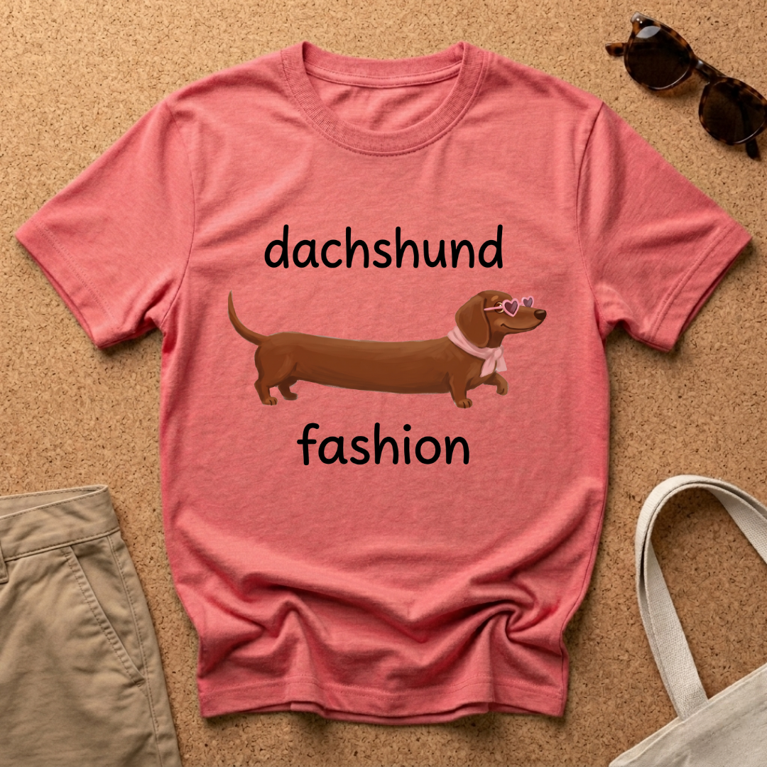 Dachshund Fashion Pink T-Shirt