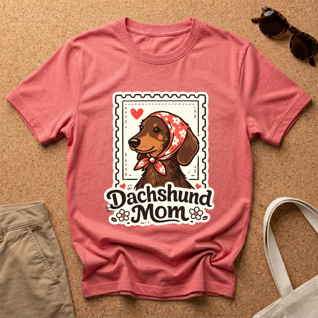 Postcard Dachshund Mom T-Shirt