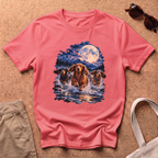 Moonlit River T-Shirt - Coral Silk