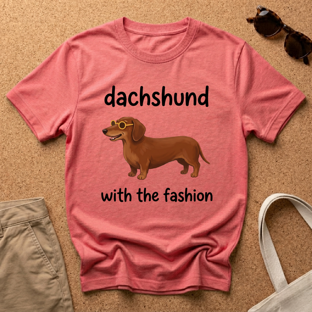 Dachshund Fashion Glasses T-Shirt