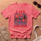 Life Long Dogs T-Shirt - Coral Silk