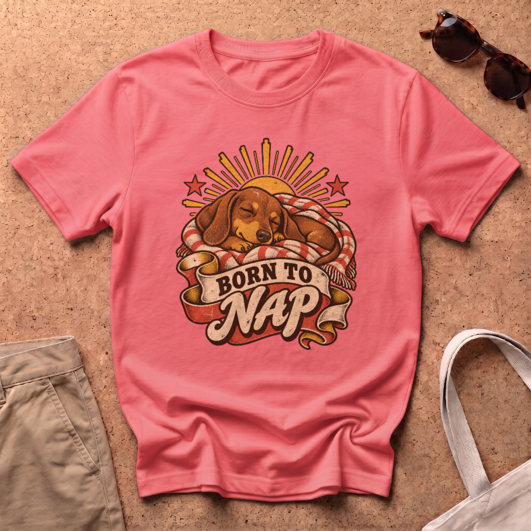 Born to Nap T-Shirt - Coral Silk