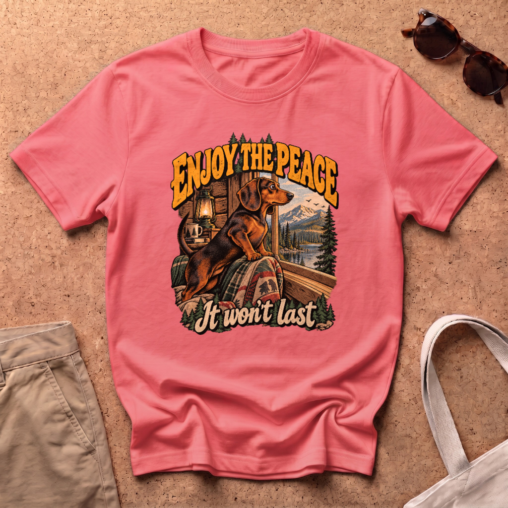 Enjoy The Peace T-Shirt - Coral Silk