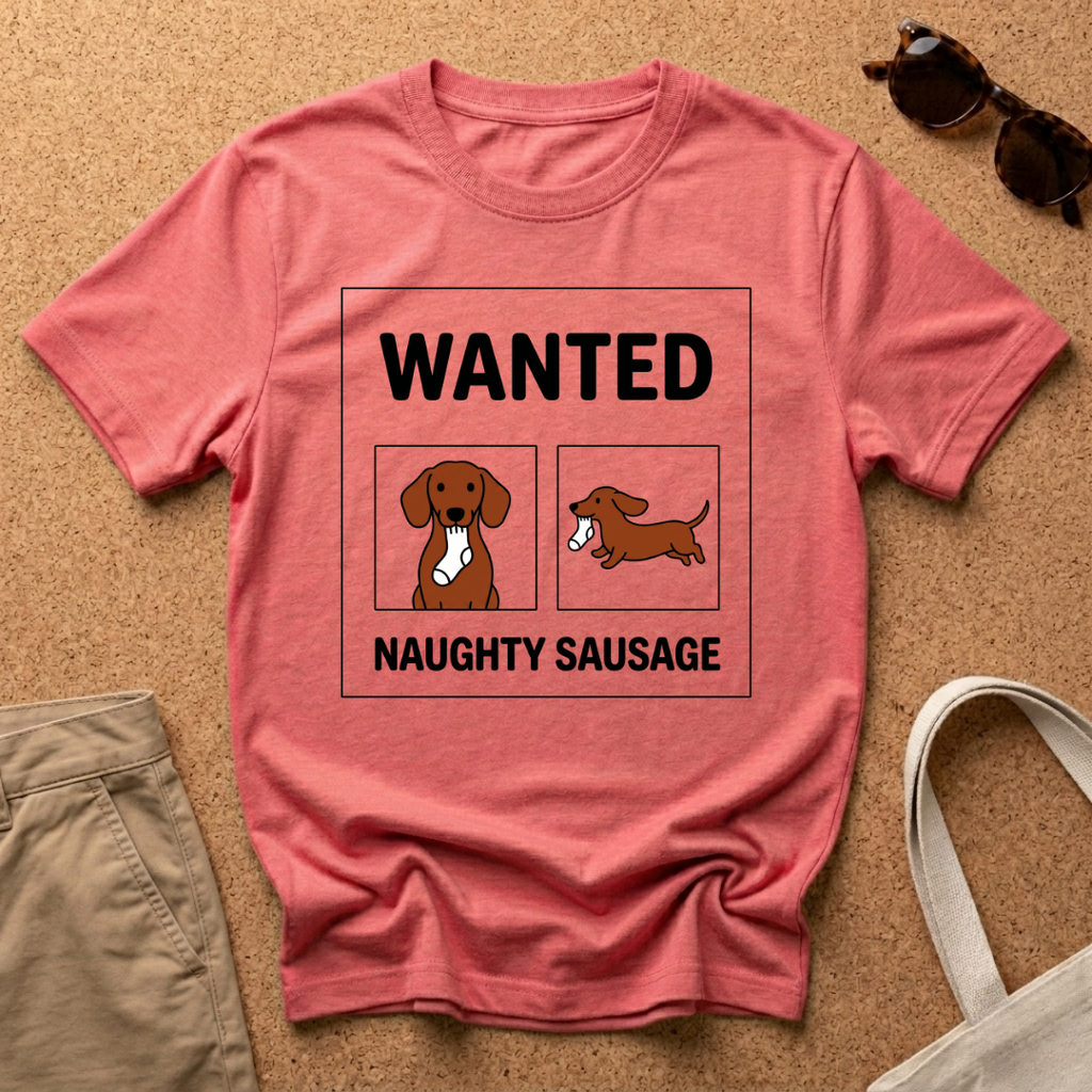 Wanted Naughty Sausage T-Shirt
