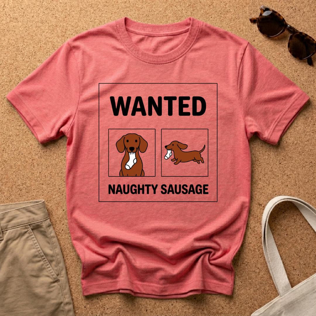 Wanted Naughty Sausage T-Shirt