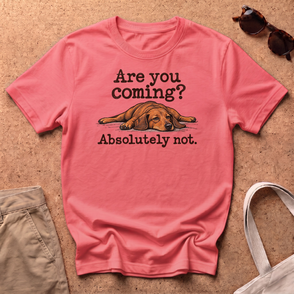 Are You Coming T-Shirt - Coral Silk