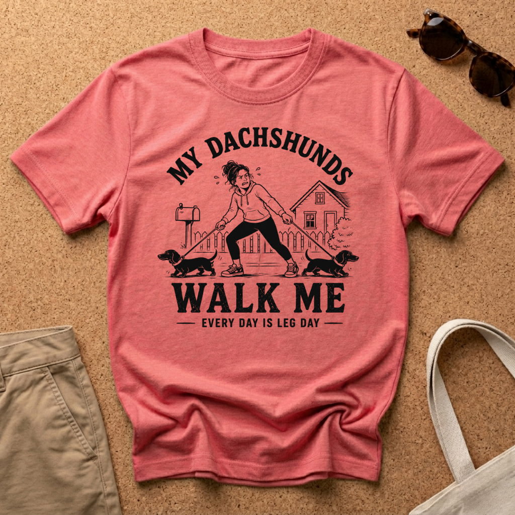 Dachshund Walks Me T-Shirt