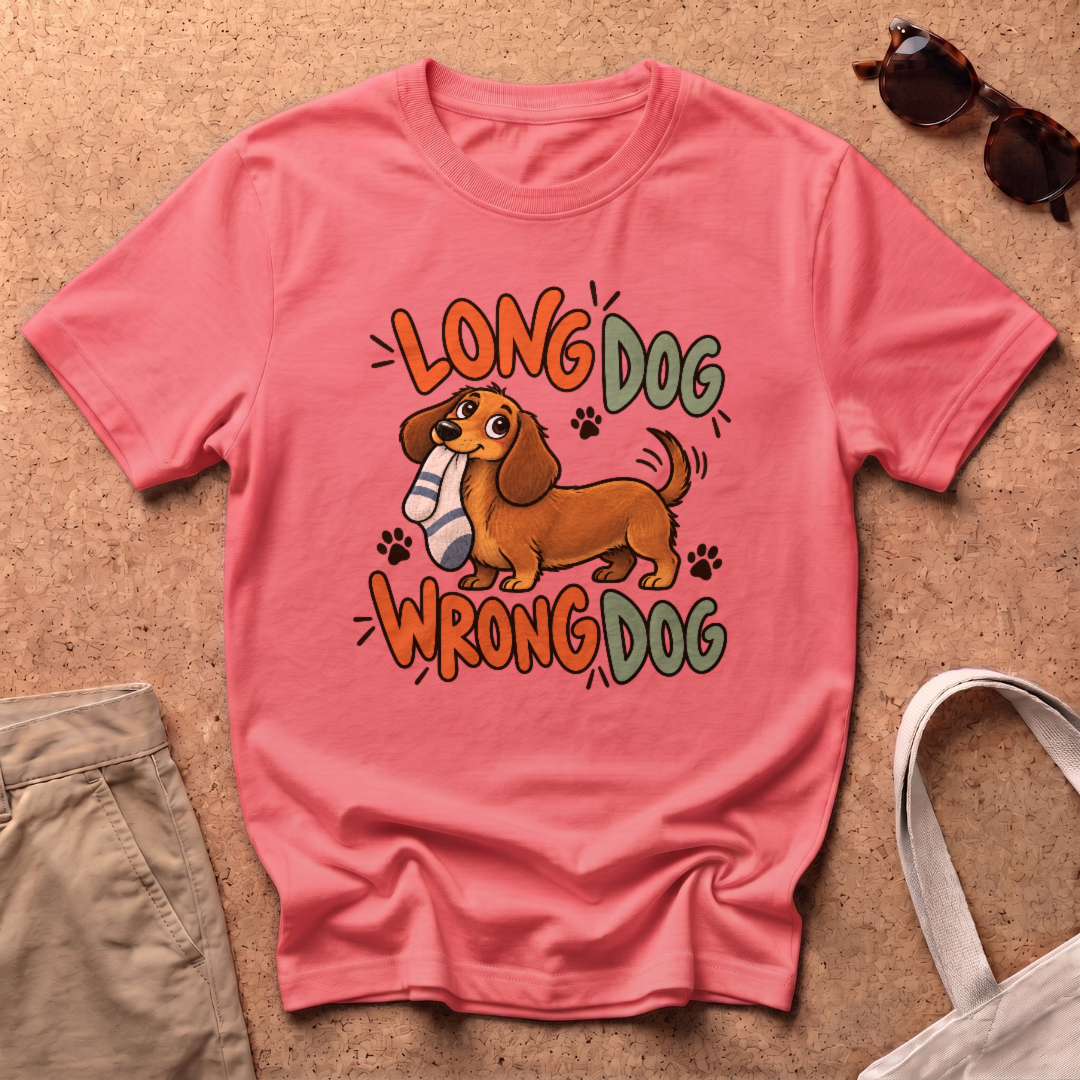 Wrong Dog T-Shirt - Coral Silk