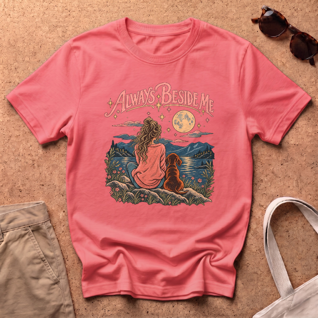 Always Beside Me T-Shirt - Coral Silk