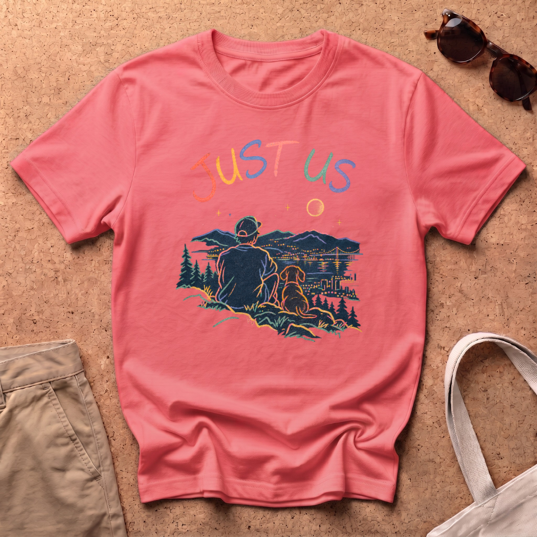 Just Us T-Shirt - Coral Silk