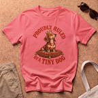 Ruled Tiny Dog T-Shirt - Coral Silk