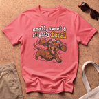 Slightly Feral T-Shirt - Coral Silk