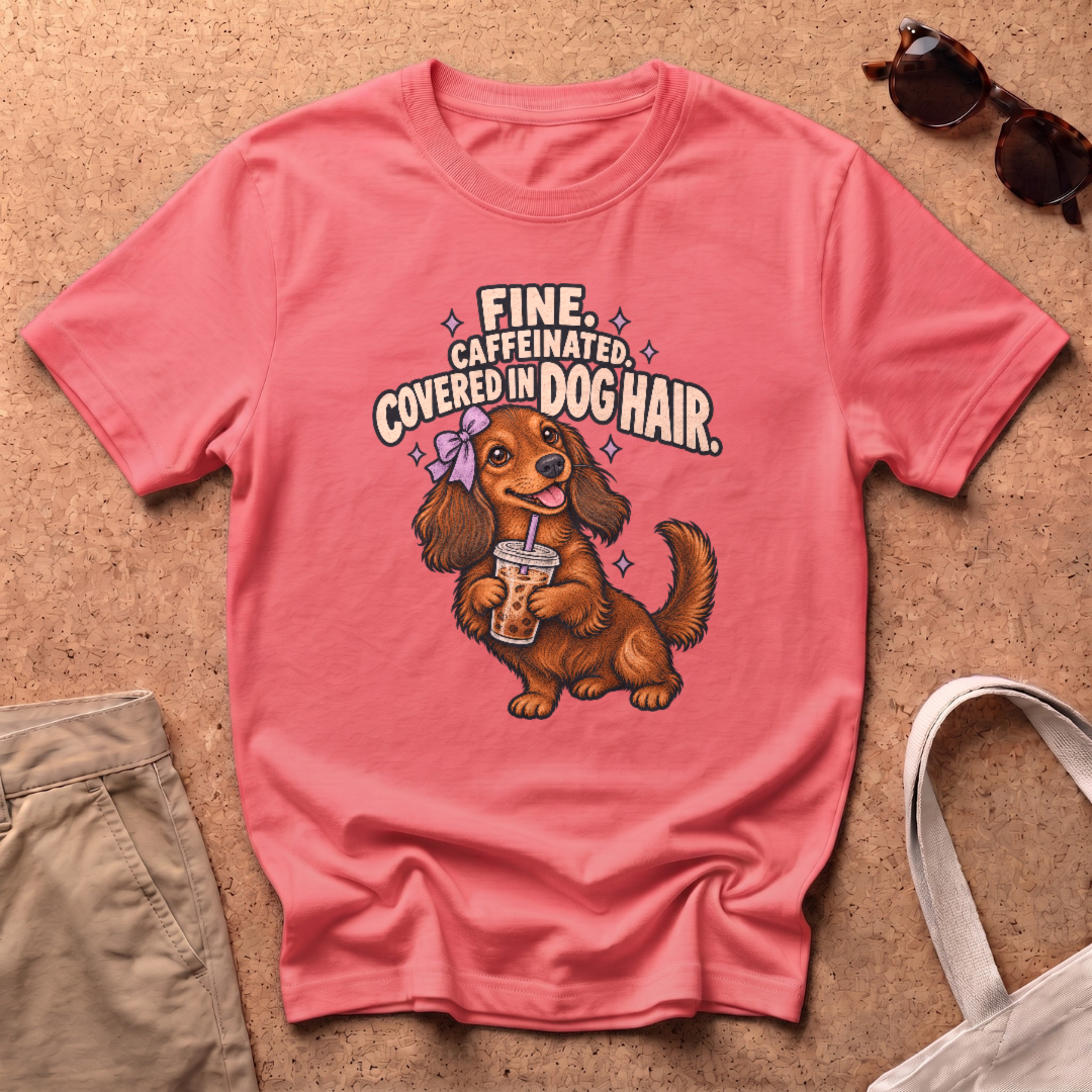 Fine Caffeinated T-Shirt - Coral Silk