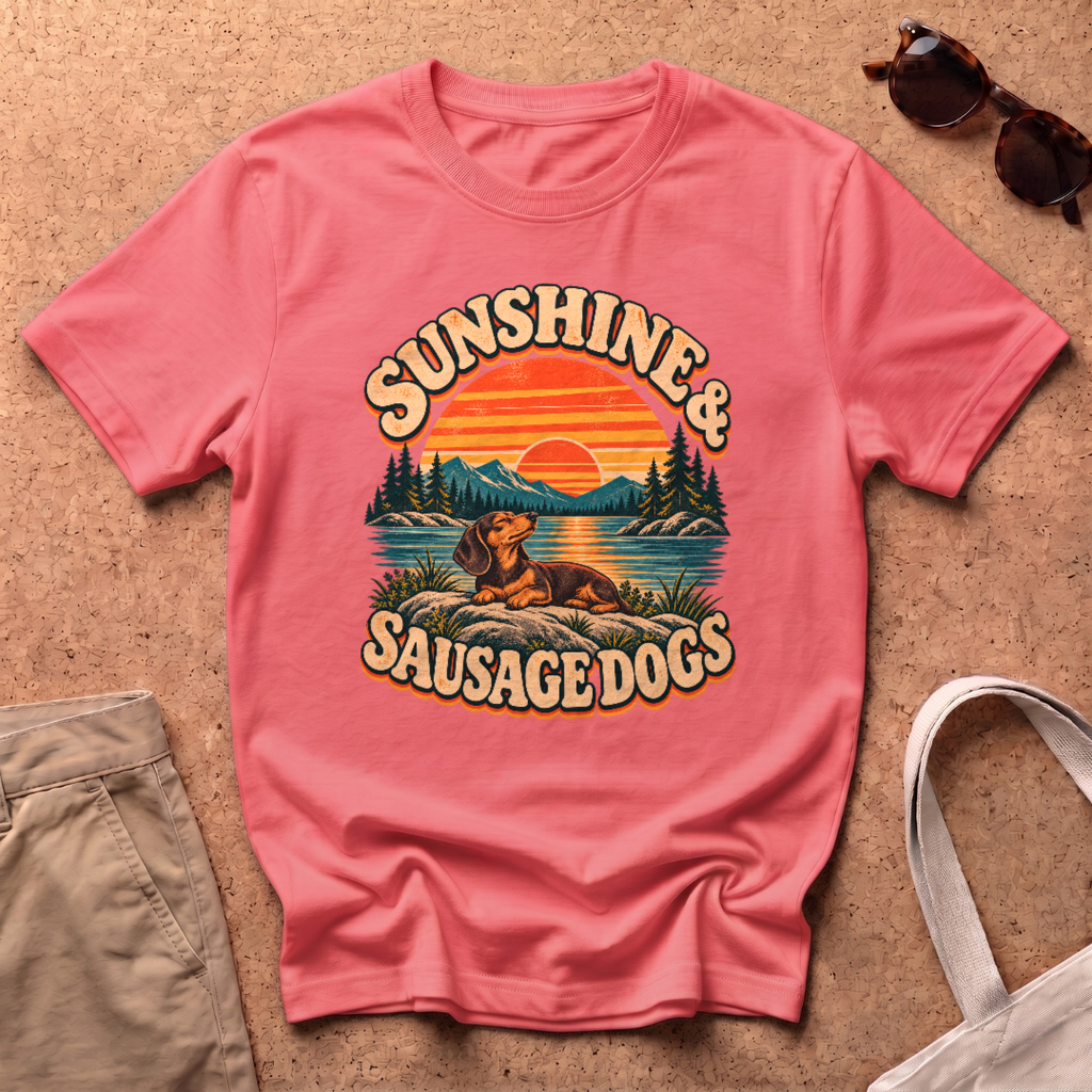 Sushine Sausage T-Shirt - Coral Silk