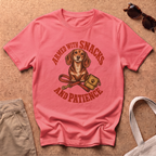 Armed With Snacks T-Shirt - Coral Silk