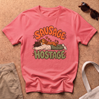 Sausage Hostage T-Shirt - Coral Silk