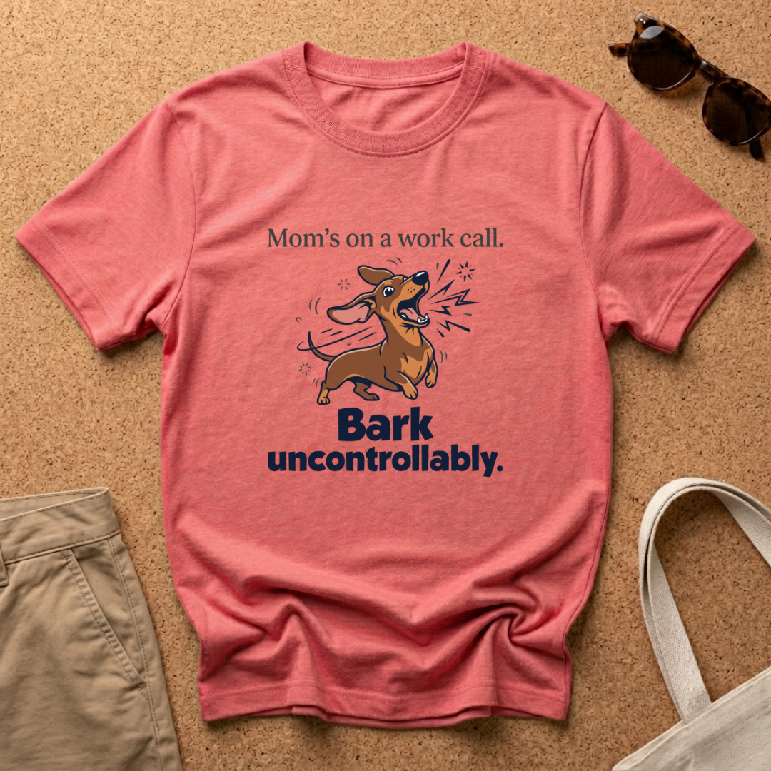 Cartoon Mom's On A Work Call T-Shirt