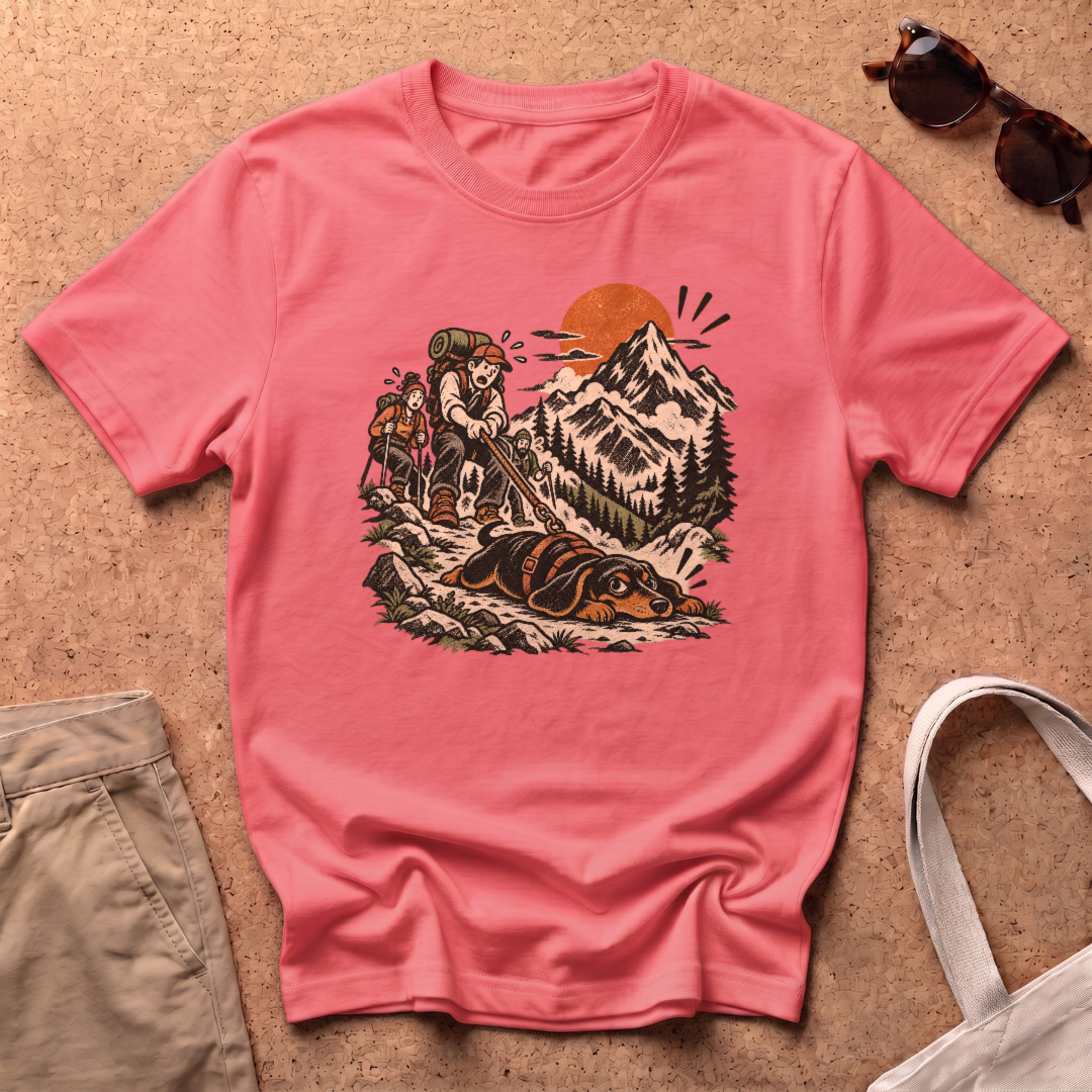 Stubborn Hike T-Shirt - Coral Silk